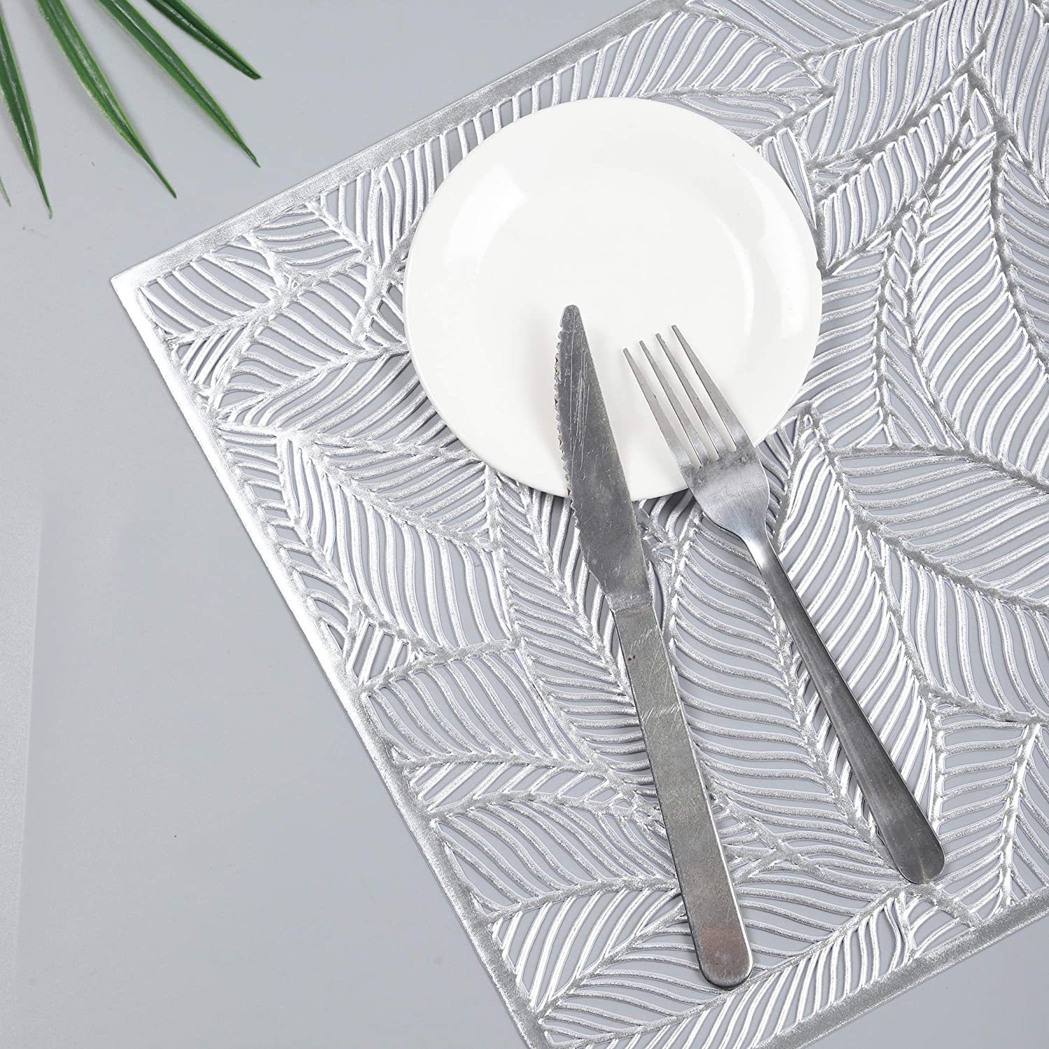 Transfronterizo Venta caliente gilding placemat combinación con placemat occidental simple colorido hueco placemat chino Hotel Mesa mat