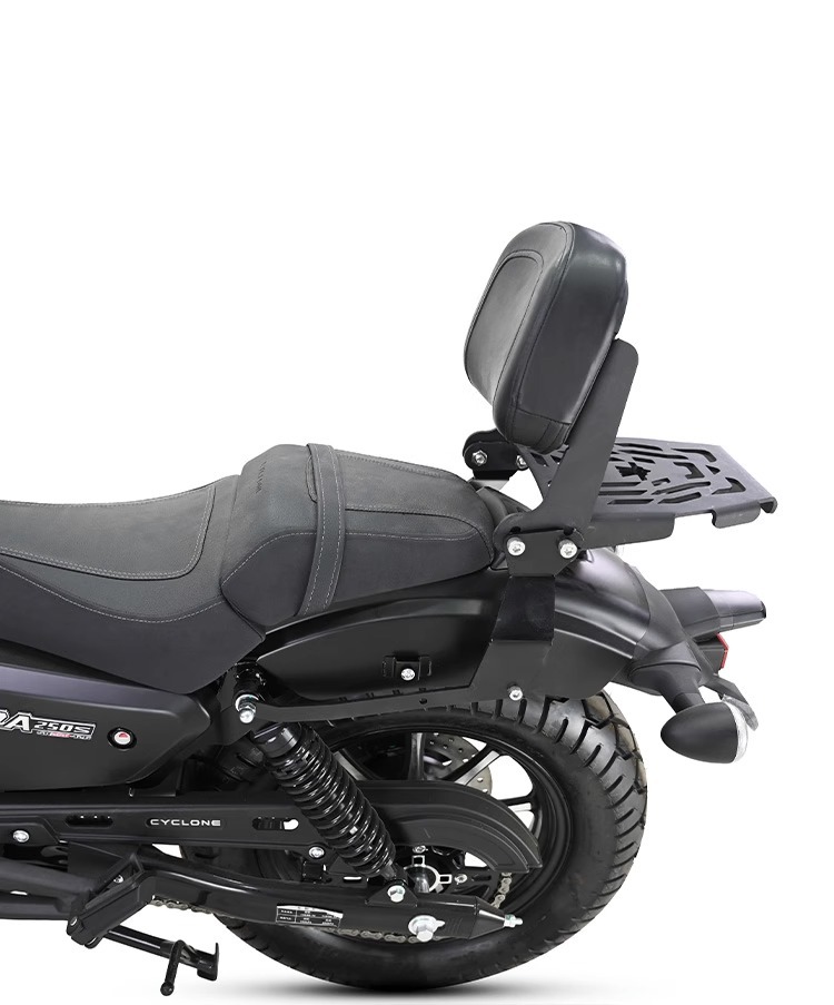 Muscle car Wolf applicable to saikelon RA250 backrest tail shelf rear tail frame tail wing multifunctional folding backrest modification