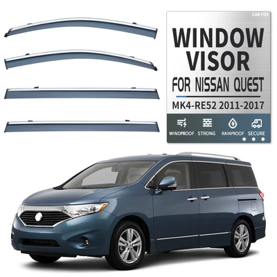 Re52 Window Visor, Rain shield - standard-packing-without-logo-guishi-quest-mk4-re52-2011-2017-pc-with-bright-strips-rain-shield