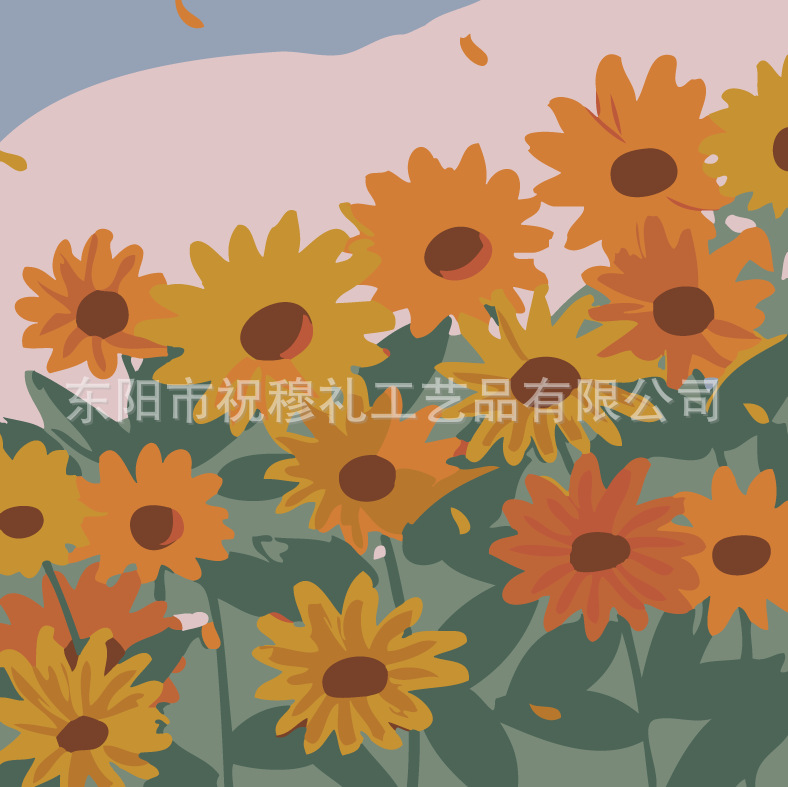 DIY digital pintura al óleo tulipán hecho a mano paisaje color pintura estudiante niños educativos color pintura relleno pintura al por mayor