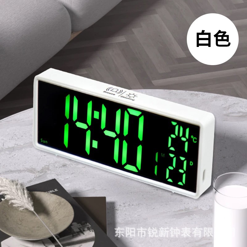 Directo de fábrica de plástico cuadrado electrónico despertador multifunción se puede utilizar como espejo de reloj electrónico simple estilo coreano