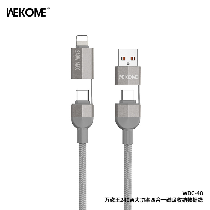 wekome万磁王240W快充二拖二磁吸收纳数据线适用苹果手机充电线|undefined