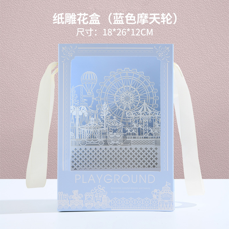 Día DE LA MUJER caliente primavera solo ramo flores caja regalo portátil simple creativo nueva tienda floral