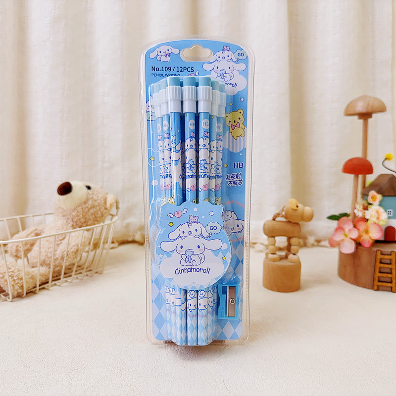 106ピカチュウ12本入鉛筆巻付きナイフ高颜値宝可夢HB鉛筆初心者練習字硬筆|undefined