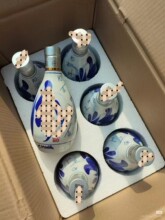 山西杏花村青花汾酒光瓶白酒53度500毫升清香原浆六瓶装