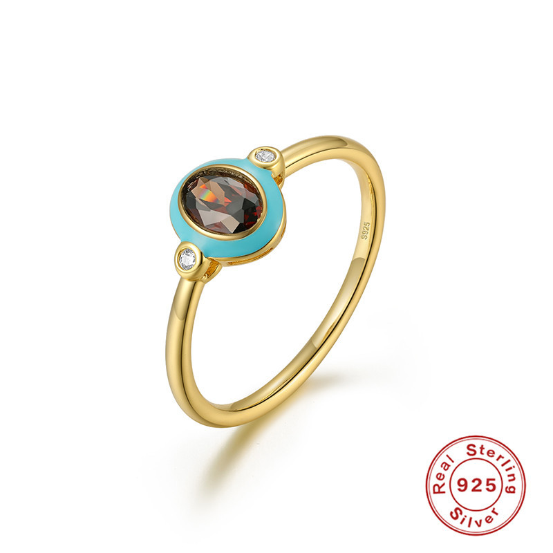 Fashion Irregular Sterling Silver Inlay Zircon Rings 1 Piece