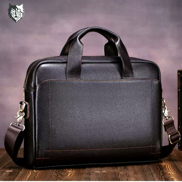 Business Genuine Leather Briefcase Men's Top Layer Cowhide Portable Business Bag Travel Commuter Men's Computer Bag Business Bag