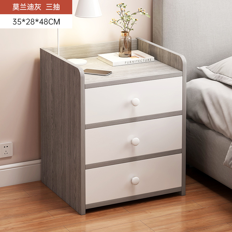 Escritorio de cabezal de cama simple moderno dormitorio alquiler de habitaciones de almacenamiento estante armario de almacenamiento 2025 nuevo