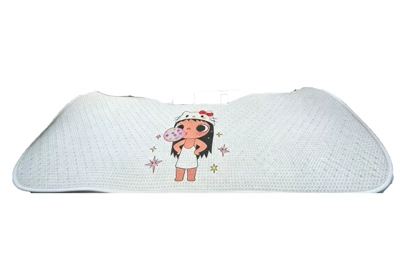 Seat cushion, seat cover Beautiful Girl Breathable Fabric Car - blowing-bubbles-xiao-yu-a-long-cushion-in-the-back-row