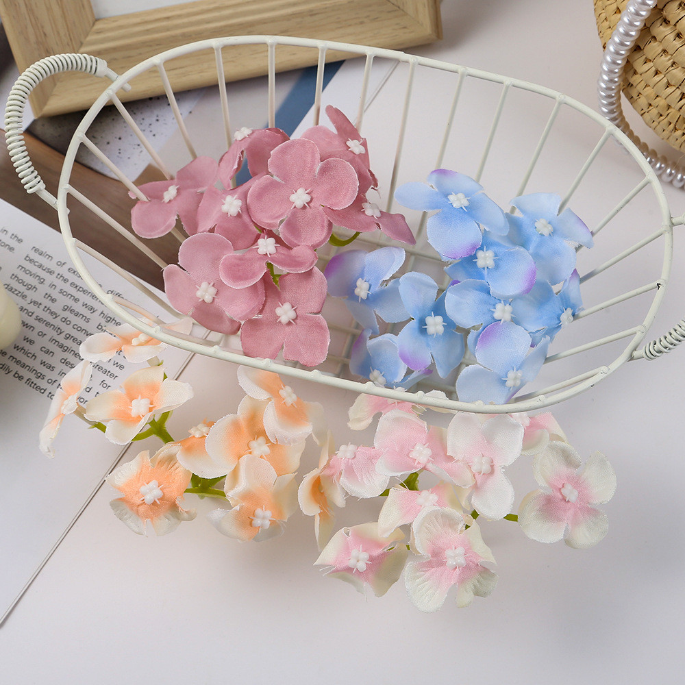 시뮬레이션 수국 가짜 꽃 diy 헤어 액세서리 강당 쇼핑몰 이벤트 장식 꽃 배열 벽 꽃다발 꽃꽂이 액세서리