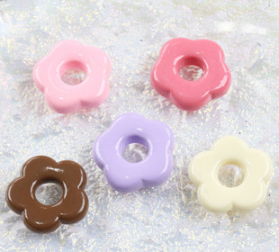 Resin Cut Out Flowers DIY Jewelry Accessories Mobile Phone Case Clothing Shoe Buckle Water Cup Sticker Material Hair Accessories Headband Wholesale