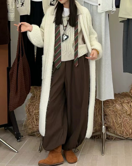 PH51888大爱美依缘2025秋季新款气质通勤中长款休闲慵懒风外套女|undefined