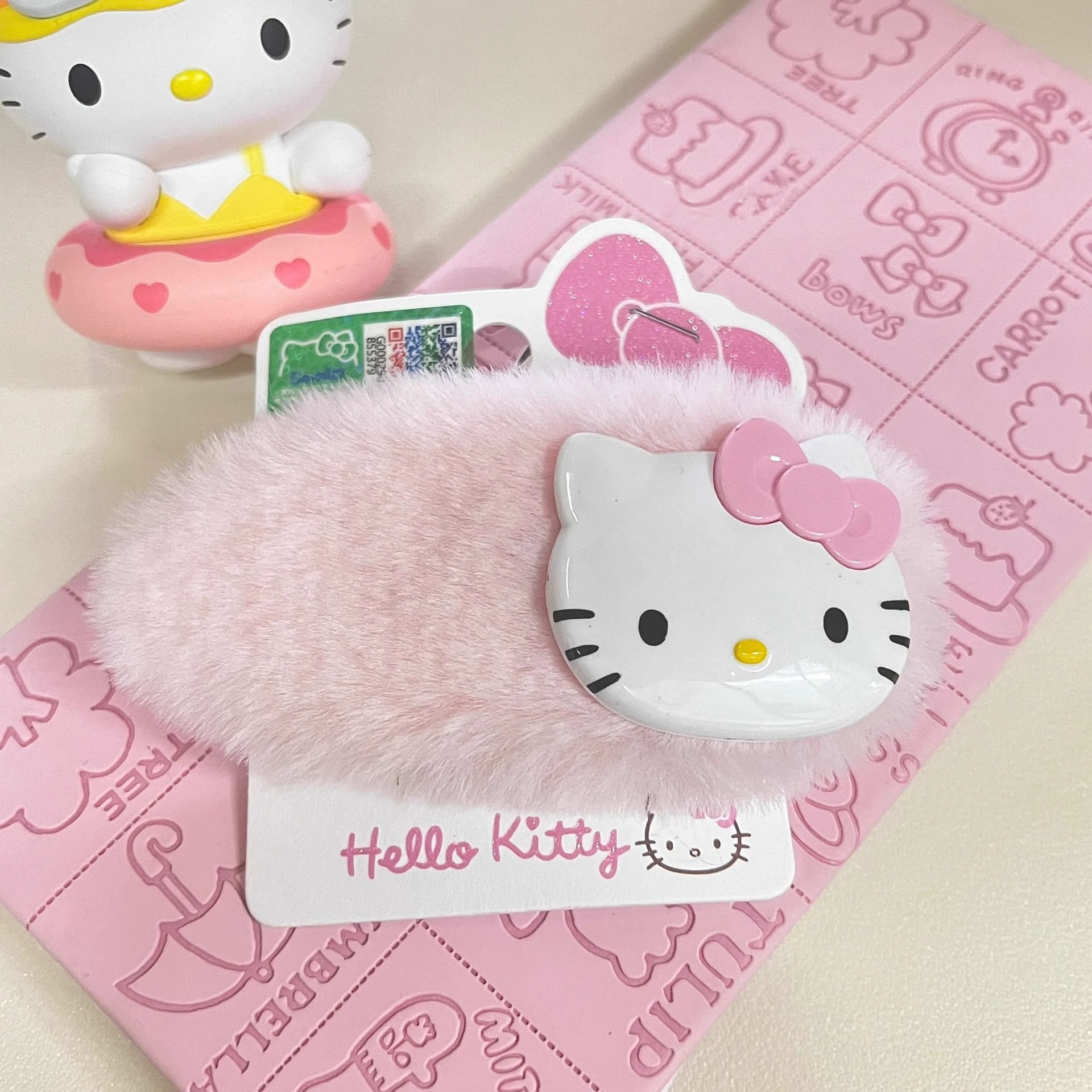 Заколка для волос Hello Kitty, полустельфовая заколка для чёлки, универсальные 7×4×4 см