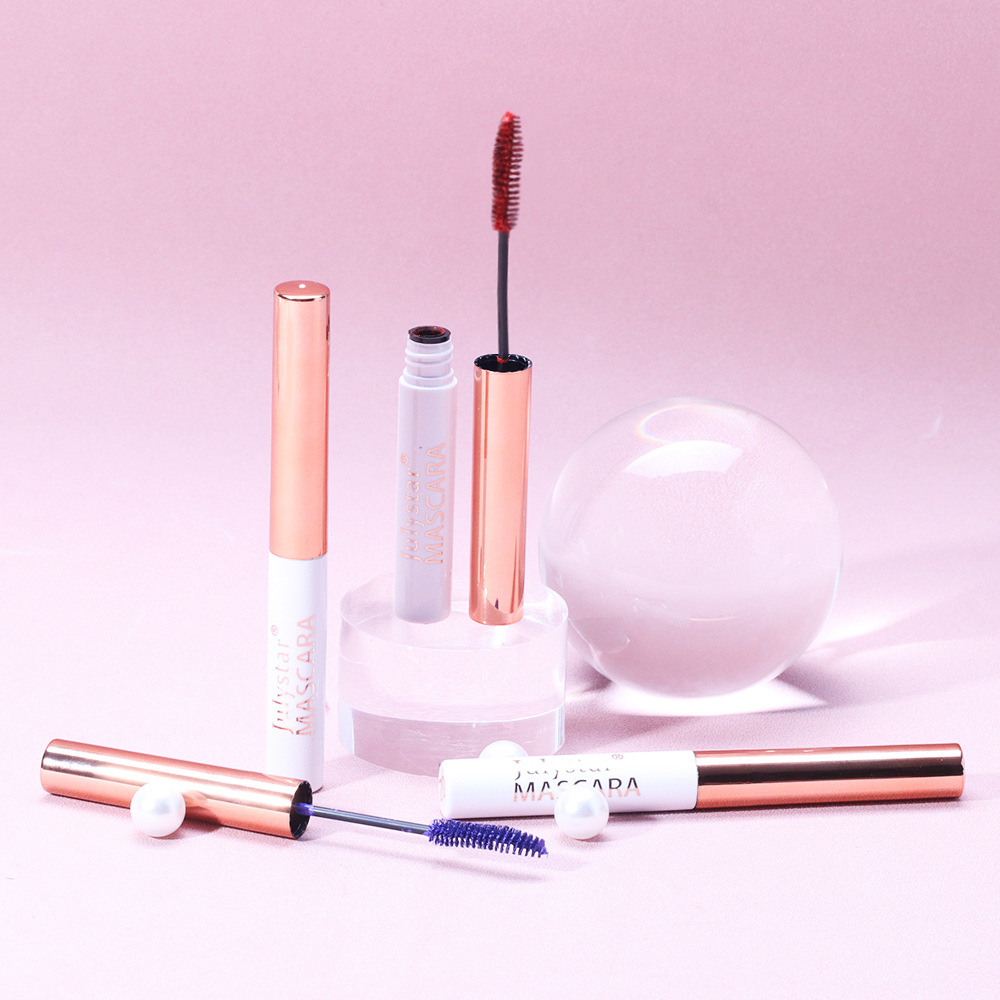 Bunte Mascara-Grundierung, wasserfest, schweißhemmend, nicht schwindlig, färbend, langes Locken, dickes weißes Augenschwarz_voghion.com