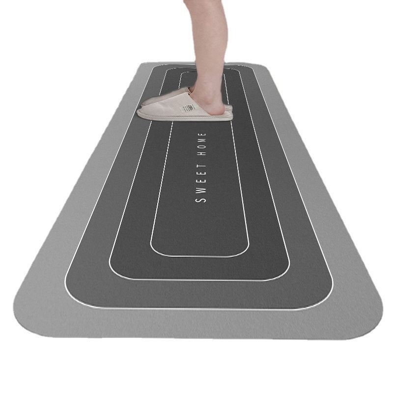 Cocina de barro de diatomeas alfombra de piso antideslizante hogar Baño absorbente estera suave antideslizante a prueba de aceite de secado rápido alfombra de piso de baño transfronterizo