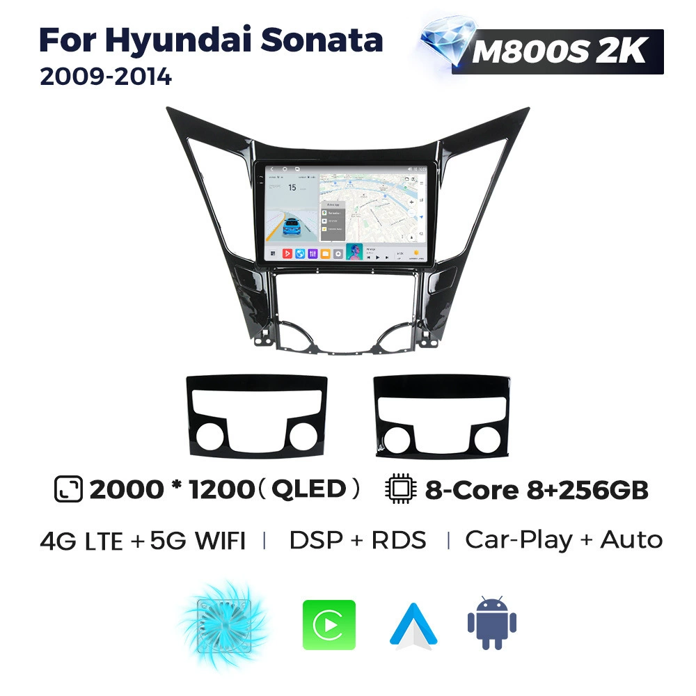 Подходит для автомагнитолы Hyundai Sonata 8 2009-2014 восьмого поколения, навигатор на Android в среднюю консоль