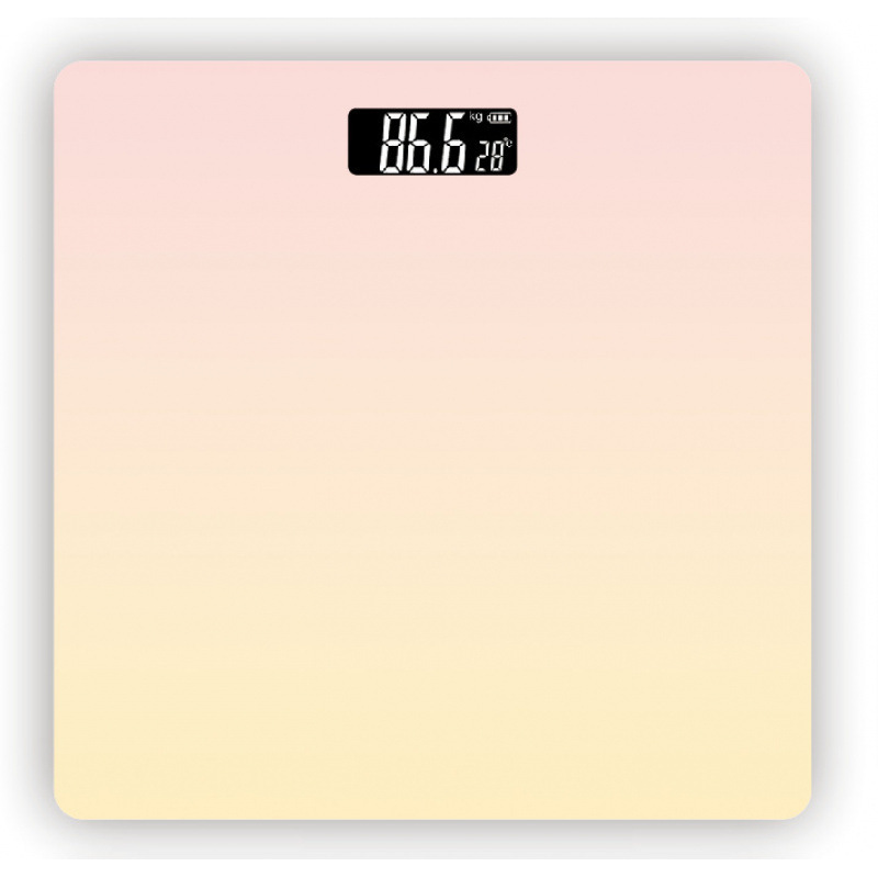 Escala de peso de pantalla naranja gradiente