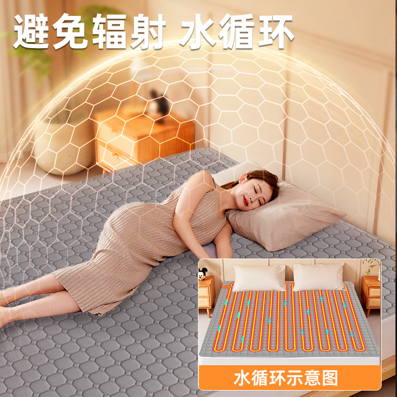 水暖电热毯双人电褥子人水循环炕5新水热毯水床垫除螨除湿|undefined