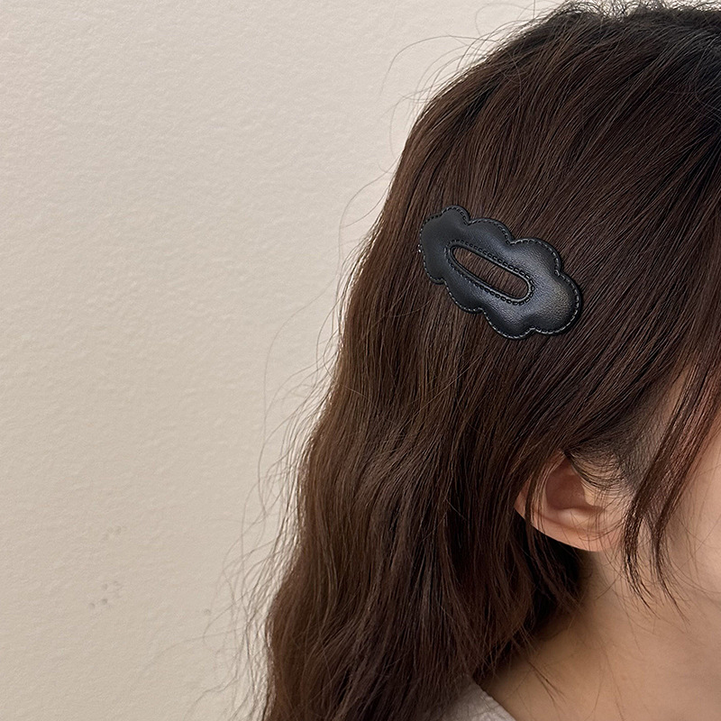 2pc Großhandel Retro Nette PU Koreanische Haar Seite Clips BB Haarnadel für Frauen Mädchen Kind Stirnband Haar Zubehör headwear Ornament – Detail 1