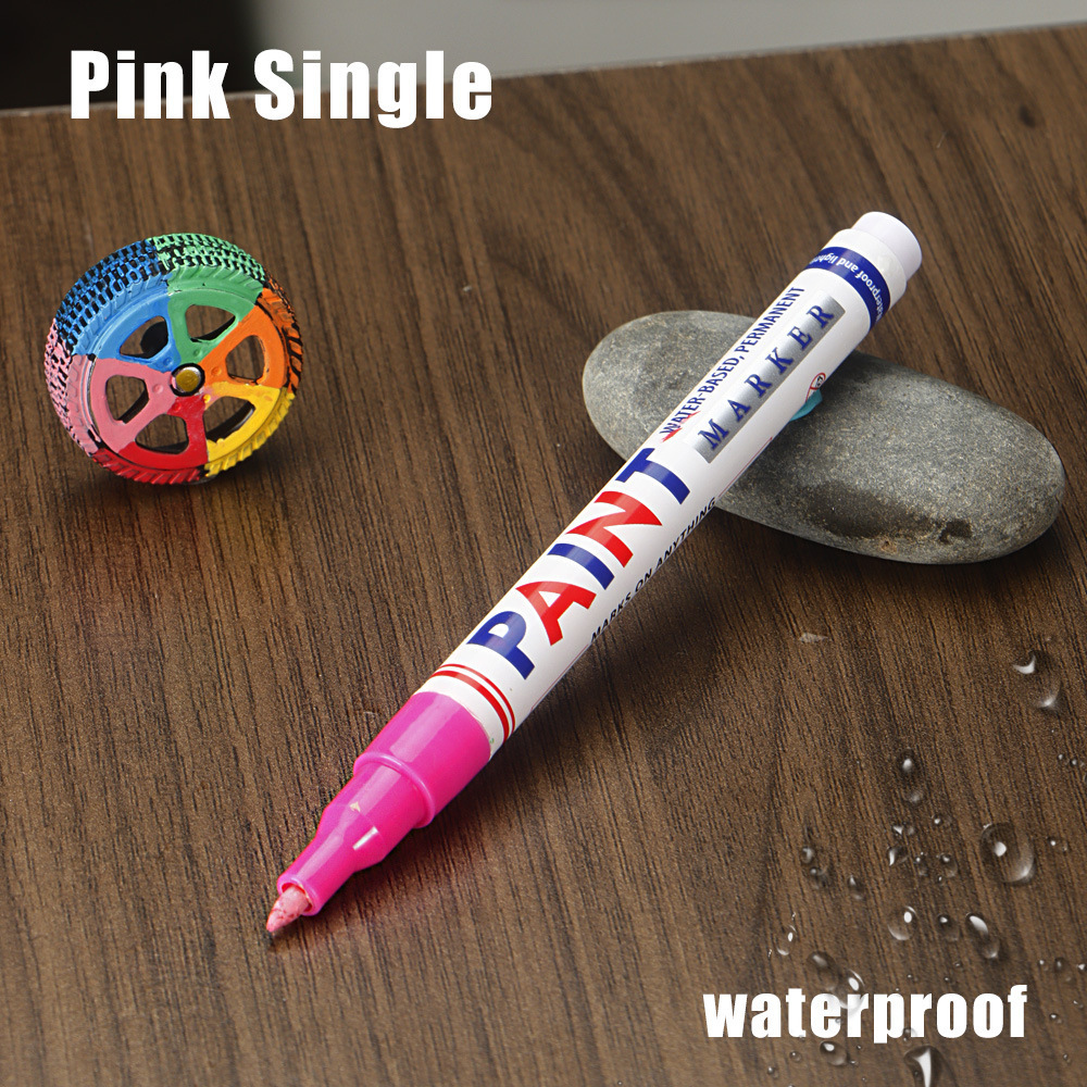 Pluma de pintura transfronteriza impermeable no se desvanece marca de secado rápido para neumáticos de automóviles muebles de estala de pintura de reparación