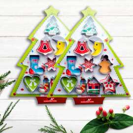 厂家创意圣诞树和铃铛饼干模厨房蛋糕曲奇饼干模具家用烘