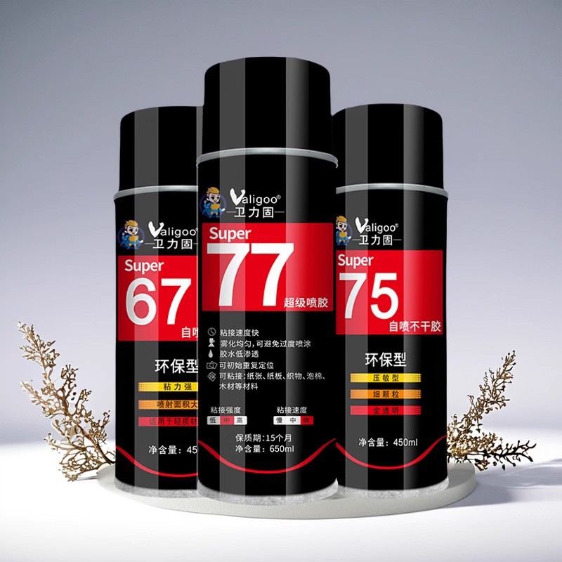 Weiligu 67/77 스프레이 접착제 슈퍼 다목적 저안개 유형 75 자체 접착 광고 사진 프레임 75 고온 방지 접착제