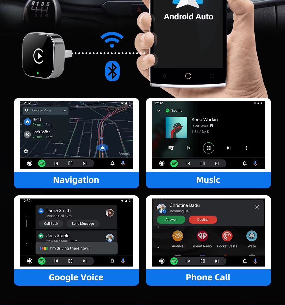 CarPlay module Android Auto car-machine connectivity box 2-in-1 smart wireless CarPlay box
