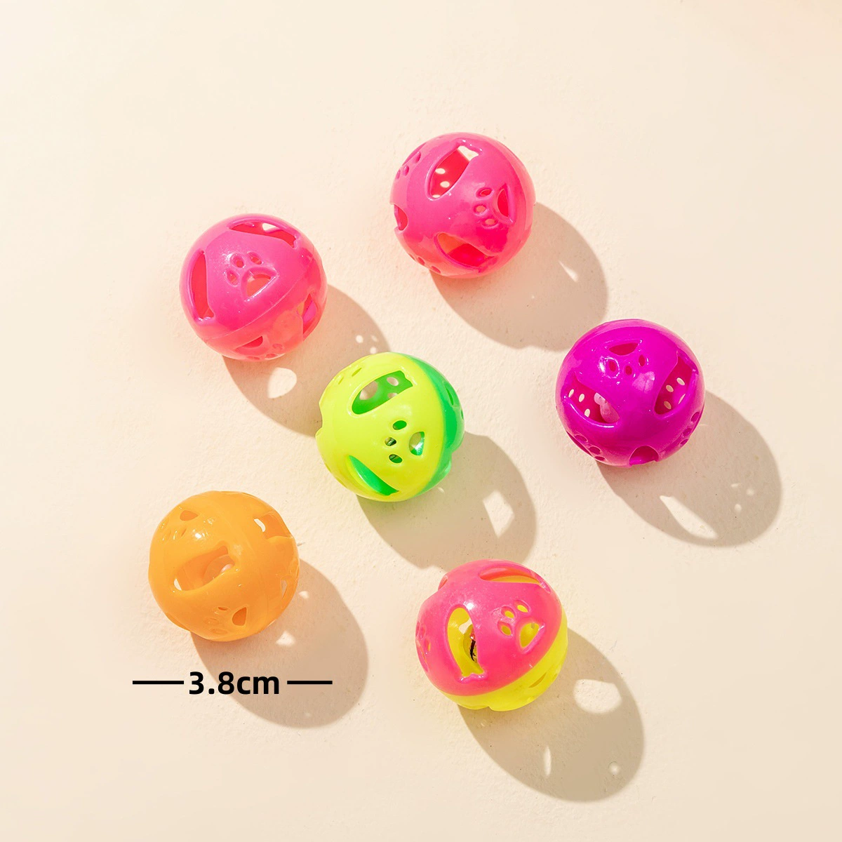 Plastic small bell, toy, makes sounds, pet, can bite, cat