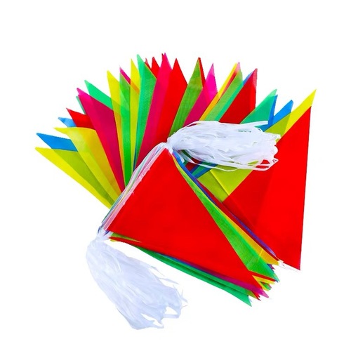 Triangular colorful flags, string flags, small colorful flags, construction site opening celebrations, wedding colorful strips, warning flags, wholesale various advertising flags