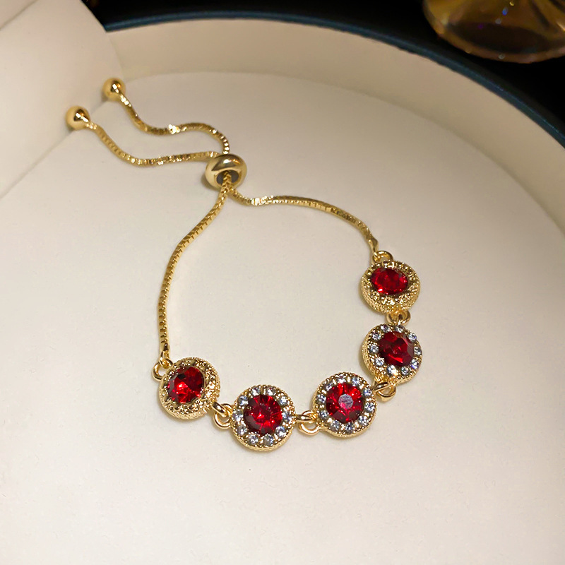 Diseño de nicho Pulsera de temperamento de alta calidad Pulsera Joyas de pulsera de circonita súper parpadeante Pulsera de estilo ins Mujer
