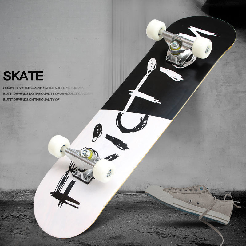 Professional Skateboard for Beginners, Boys, Girls, Children, Teenagers, Adults, Street Four-Wheel Double Tilt Scooter, Student Skateboard