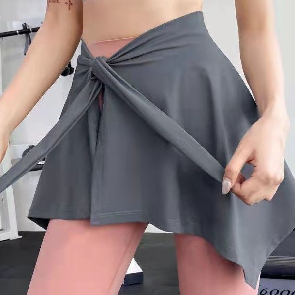 Yoga Pants with Cover-Up Skirt 2026 New Style One-Piece Hip-Covering Skirt for Women Fitness Dance Base Layer Half Apron