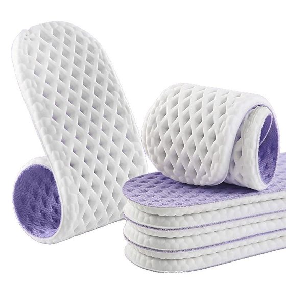 PU Mesh Purple Insoles Feeling Super Soft Clouds Soft Bottom Long-standing Anti-pain Sweat Breathable Massage Wholesale Mixed Hair