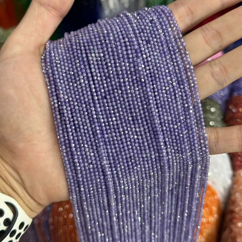 カット面ジルコン散珠彫刻面カラージルコン小米珠小珠玉アクセサリー半製品卸売り|undefined