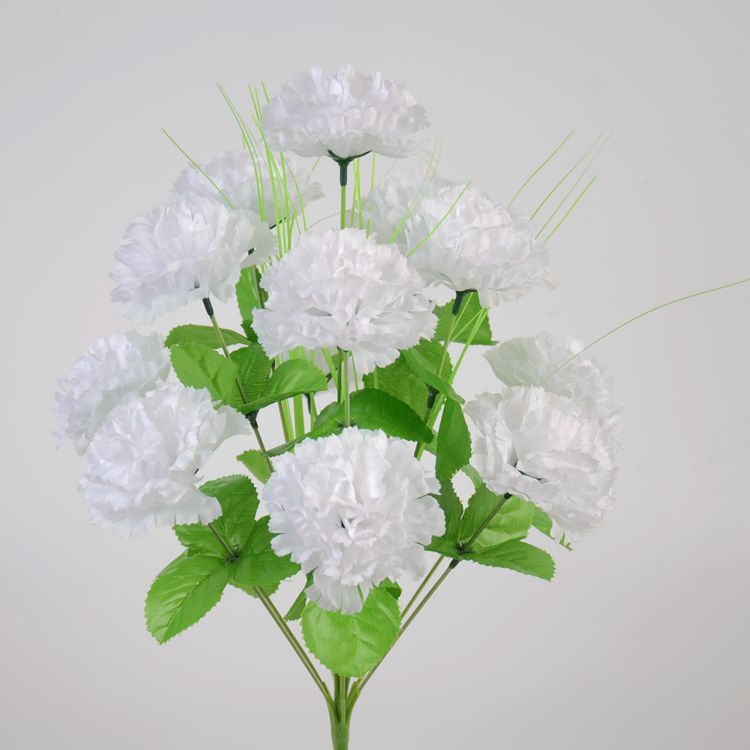 Henan Photos Pantalla Flor artificial 12 Clavel de rama verde afrutado Decoración Flor Ramo del Día del Maestro