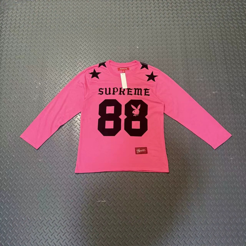 Cross-Border Sup Collaboration Playboy88 Rabbit American Football Sports Top Round Neck Long-Sleeve T-Shirt Unisex Tee