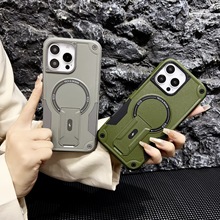 跨境爆品适用苹果17德甲磁吸支架手机壳iphone16promax防摔保护套