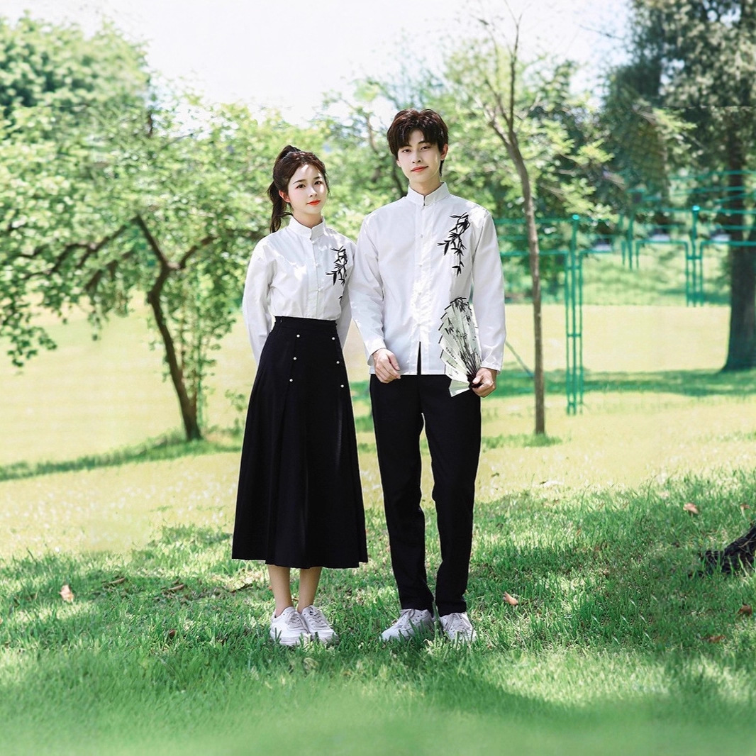 Han Dynasty Middle School Student Choir Performance Clothing Junior High School Student Class Clothing Poetry Recitation Red Song Competition Clothing