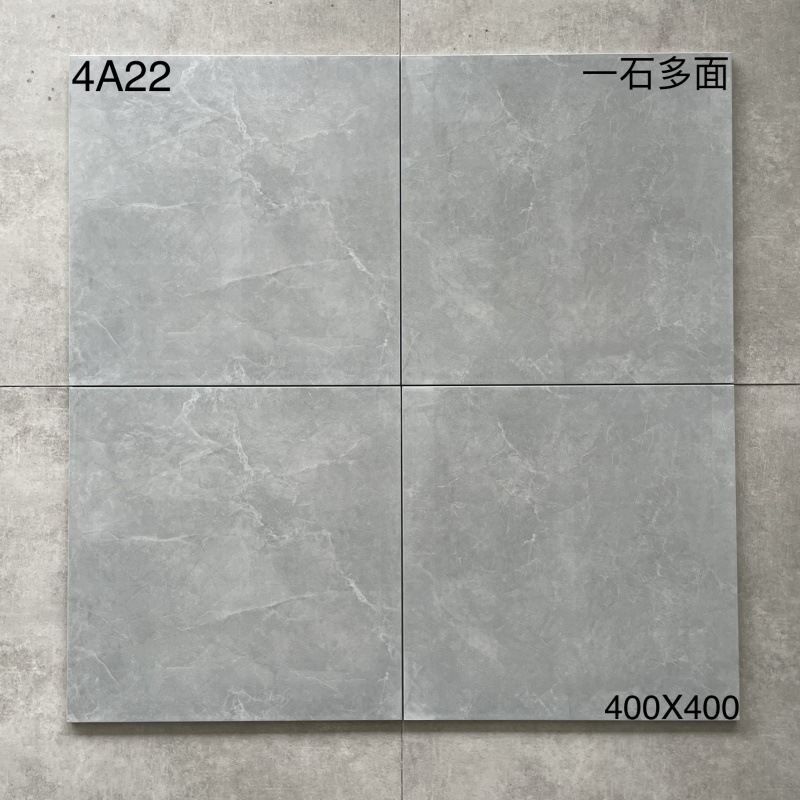 キッチントイレの床タイル400x400滑り止め耐摩耗性床タイルバルコニータイル浴室模造古煉瓦グレー|undefined