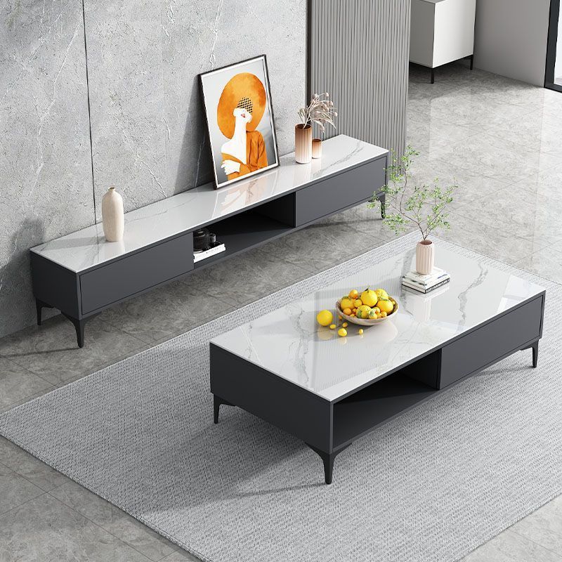 Tv Cabinet Coffee Table Combination Living Room Bedroom Small Apartment Normcore Internet Celebrity Full Set Tv Cabinet Modern New Ultra-Thin