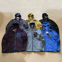 跨境patag巴塔春秋户外男女款抓绒衣连帽开衫卫衣摇粒绒夹克外套