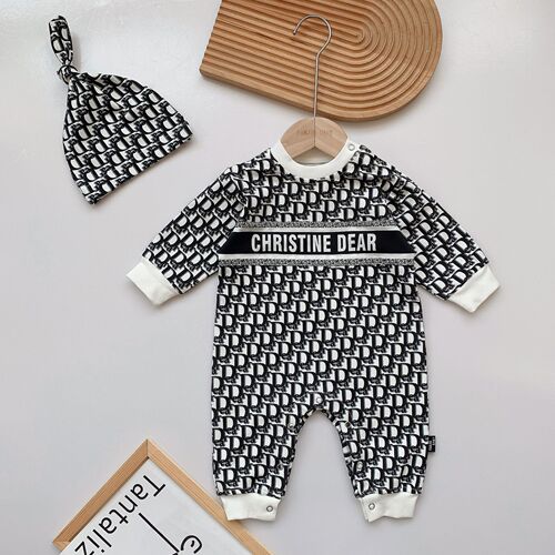 Baby jumpsuit, baby boy's harem, fashionable infant and children's clothing, girl's crawling suit, fashionable children's retro jumpsuit