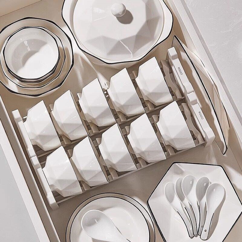 Underglaze Color High-End Bowl and Plate Set for Home Use, Simple 2026 New Model Ceramic Tableware Set Underglaze Color High-End Bowl and Plate Set for Home Use, Simple 2026 New Model Ceramic Tableware Set