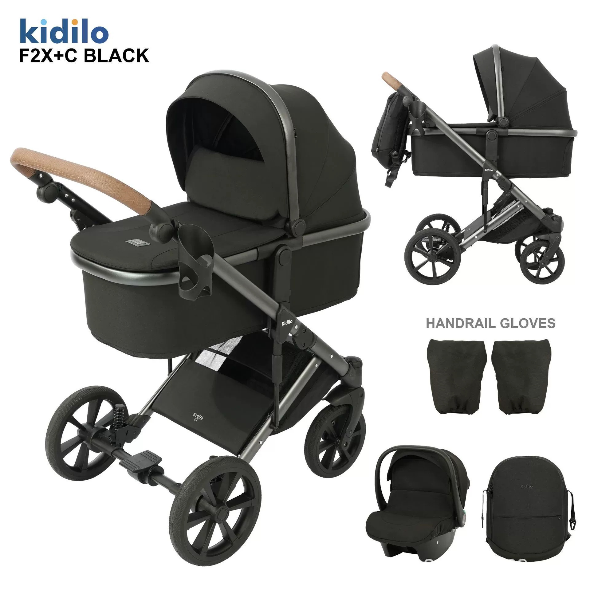 Детские прогулочные коляски Kidilo High Landscape: сидение и лежание, двухсторонний, легкий, 3-в-1 карманный автомобиль, оптовая закупка