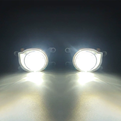 Suitable for 22 Toyota Corolla sharp modified LED fog lamp assembly Corolla cross daytime running lights (Fog lamp) - led-white-light-fog-light-bracket-wiring-harness-light-full-set-price