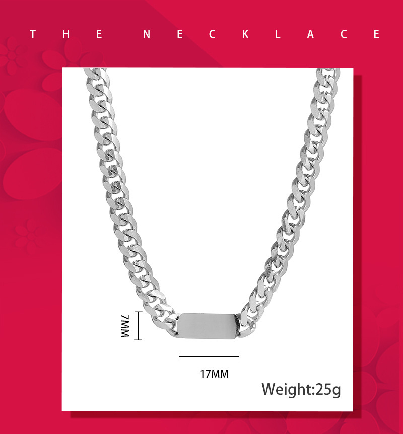 Titanium Steel Simple Style Geometric Solid Color Polishing Necklace display picture 1