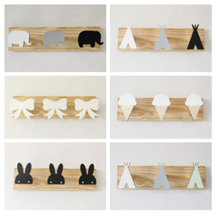 INS Nordic Creative Home Three-Row Hook Children's Room Creative Hook Soft Furnishing Princess Room Wall Decor