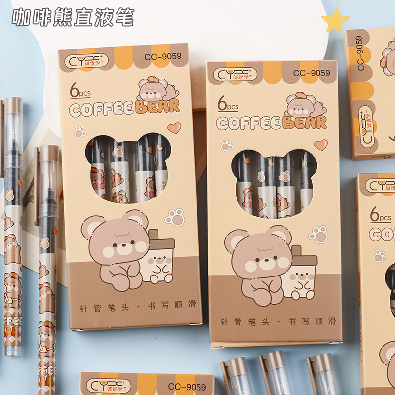 Cartoon coffee high quality quick dry smooth rollerball black…