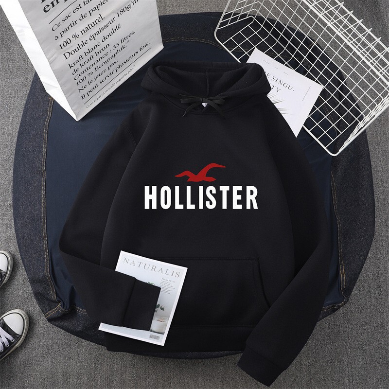 Foreign Trade New Trendy Autumn and Winter Hollister Printed Casual Men's Round Neck Hooded Pullover Hip-Hop Hoodie Foreign Trade New Trendy Autumn and Winter Hollister Printed Casual Men's Round Neck Hooded Pullover Hip-Hop Hoodie