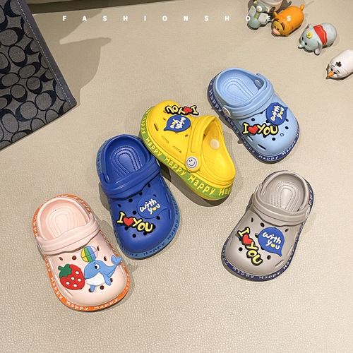 Children's Xia Dong shoes for home use, non-slip, anti-odor, cute sandals and slippers, beach soft-soled eva men's and women's children's sandals